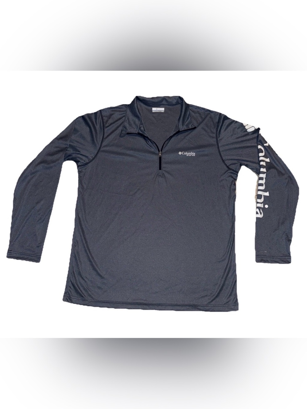 Columbia PFG Men's Omni-Shade Large L Gray Fishing Polo Shirt New With Tags